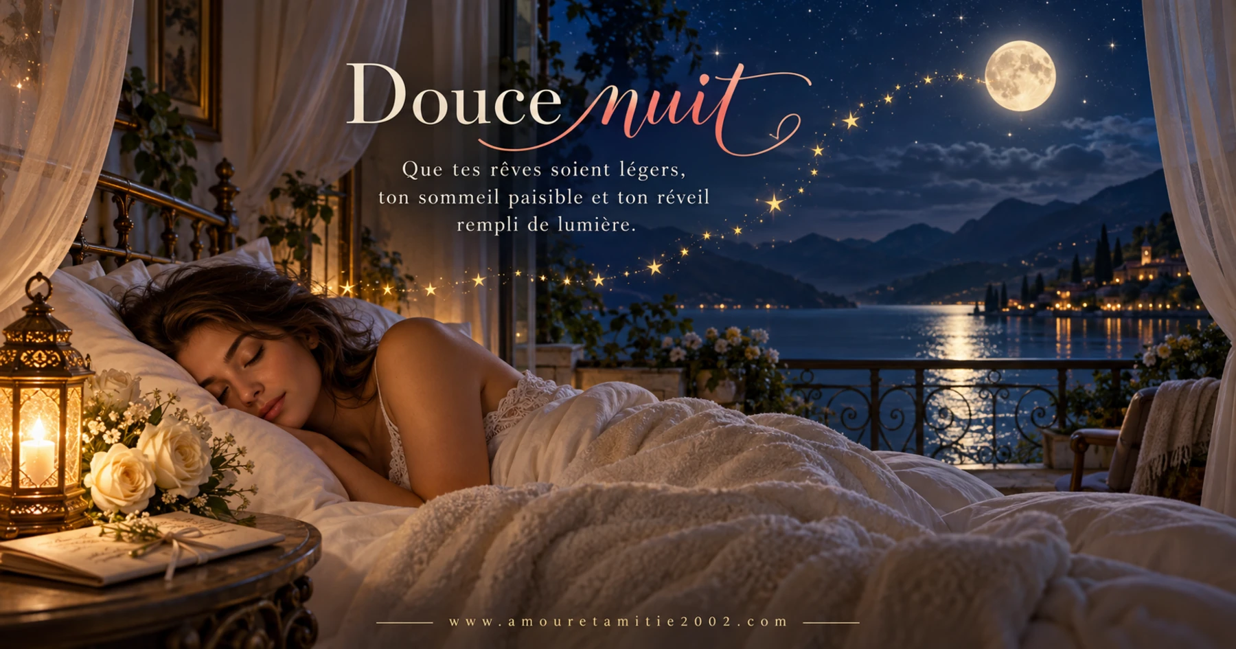 Carte postale bonne nuit — Douce nuit